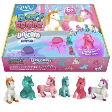 Bombas de baño Pack 6 Unicornios. Zimplikids