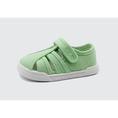 Sandalias de Lona Verde Mango. Blanditos by Crio's