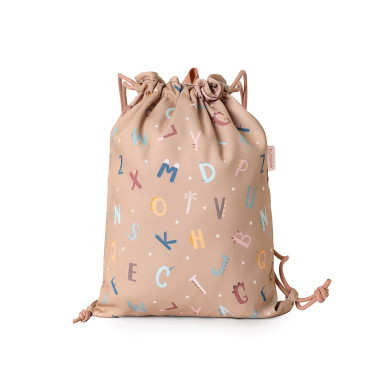 Mochila Saco Impermeable. Funny Letters. Tutete