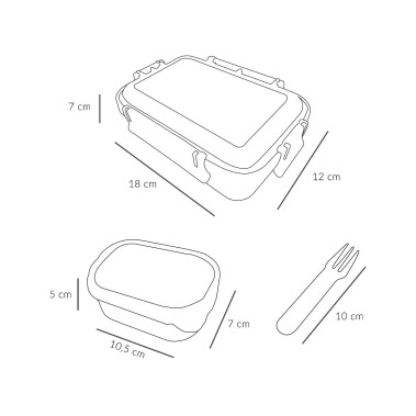 Caja de almuerzo Funny Letters.Tutete